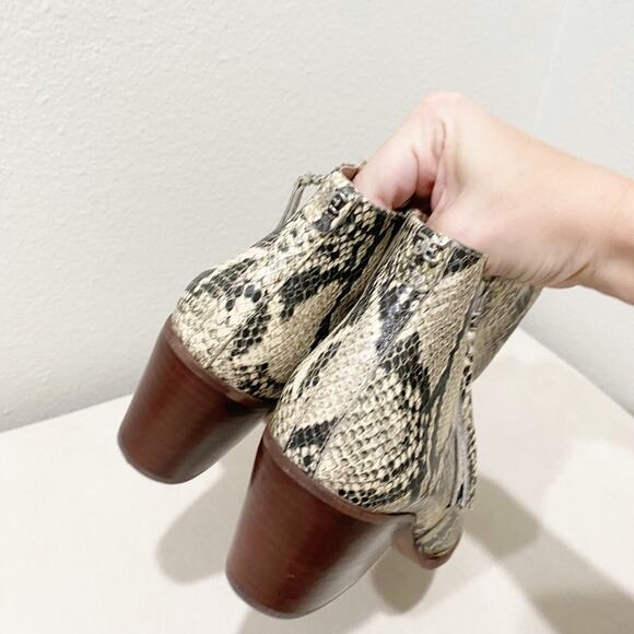 Sam Edelman Snake Skin Walden Booties boots size 8 - Picture 10 of 12